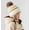 Beige with Khaki, variant on Toddler Boys Girls Beanie Hat Fleece Lined Knit Kids Hat with Ear Flaps Warm Winter Hat Acrylic Watch Hat (1-6 Years)