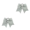 thumbnail image 1 of ZheElen Large Bande de Cheveux Noeud Noeud Élastique Réglable Ponytail Titulaire Cheveux Corde Bobbles Sans Couture Scrunchies Multi Couleur Gris 2Set, 1 of 6