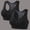 Z3-Black, variant on Sports Bras for Women Zip Front Closure Yoga Bra Seamless Wirefree Padded High Impact Running Gym Workout Bras 3PCS