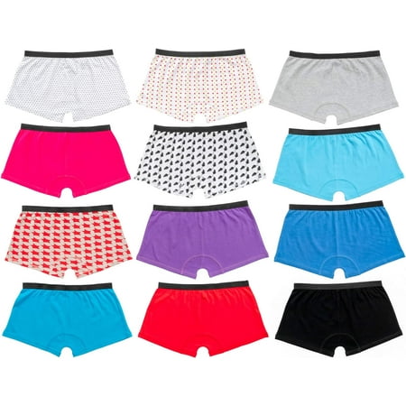 Alyce Ives Intimates 95% Cotton Boyshort Panties for Women  Assorted  2X  12 Pack