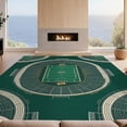thumbnail image 2 of Design&I 6'x9' Washable Area Rug Arch Design With Athletic Ball Panel Symmetry Football Stadium Refined for Queen Size Bedroom, Under Bed, Sleek Flatweave Pet Friendly, 2 of 7