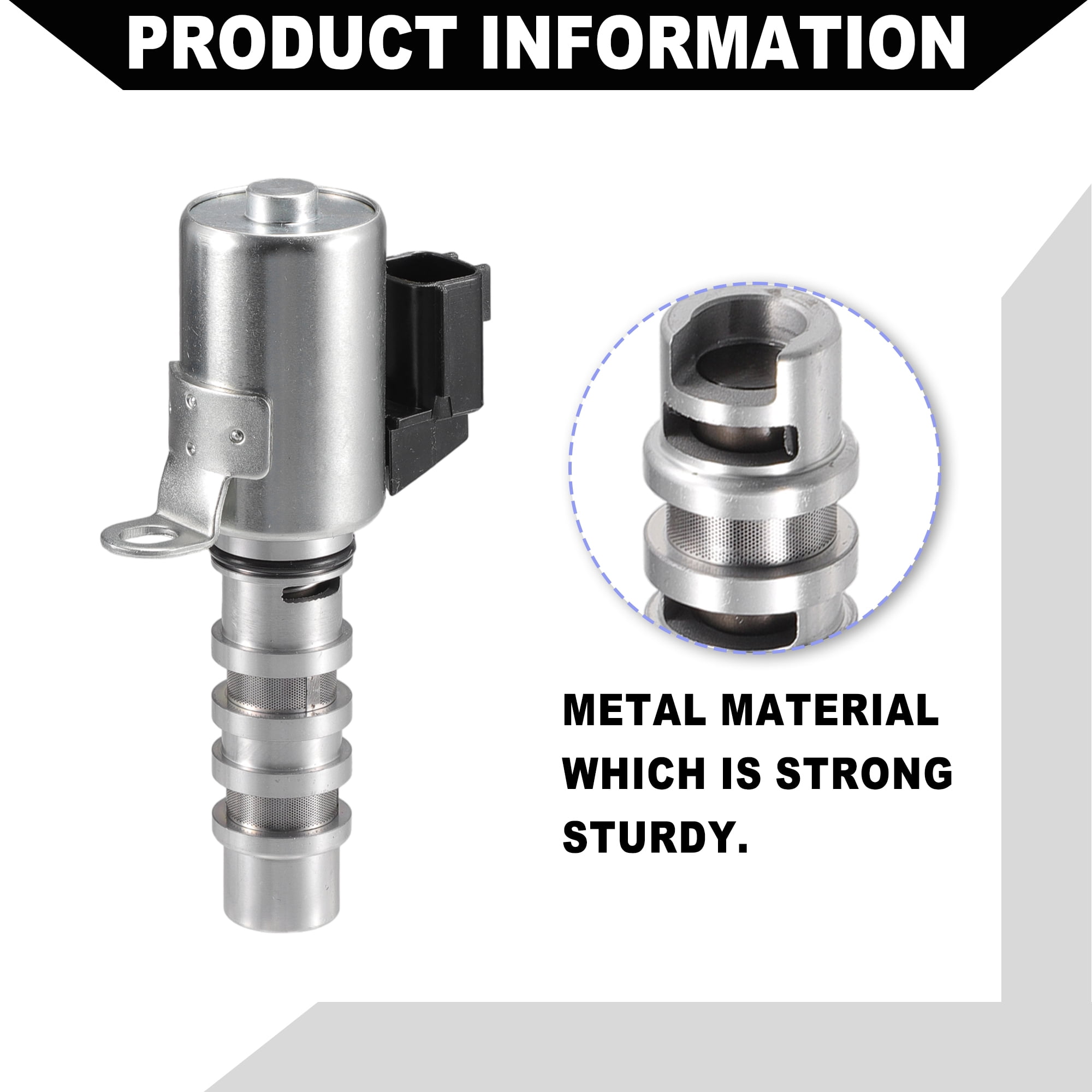Engine Variable Valve Timing VVT Solenoid for INFINITI EX35 2008-2012 / Inner / Durable Metal / 2 Pcs