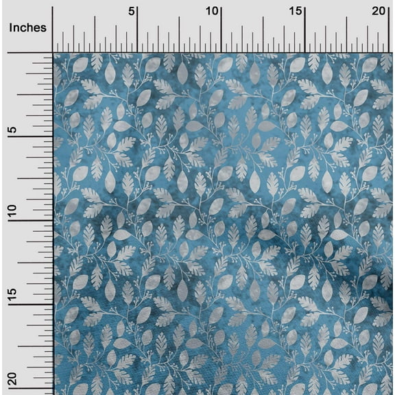 oneOone Polyester Lycra Teal Blue Fabric Batik Craft Projects Decor Fabric Printed By The Yard 56 Inch Wide - PI