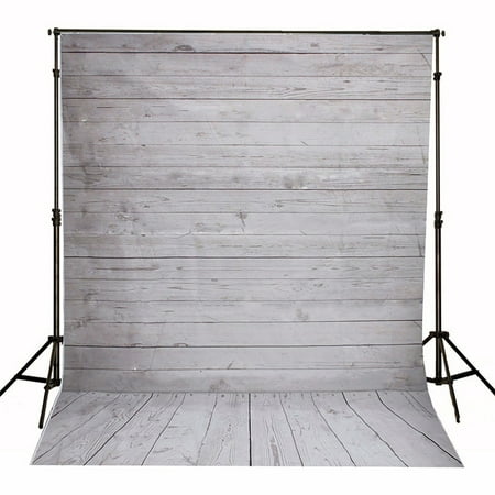Image of SAYFUT Studio Photo Video Photography Backdrops 5x7ft White Woodgrain Planks Printed Vinyl Fabric Background Screen Props