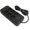 thumbnail image 1 of Regleta De 6 , Máximo 2500W 10A Regleta De Enchufes Múltiples Enchufe De La UE 110-250V Cable De Extensión De 2 Metros 4 USB 1 Puerto Tipo C Para Viajes Para Dispositivos, 1 of 7