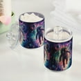 thumbnail image 2 of Yayeee 4 Pack Qtip Holder Bathroom Cotton Swab Canister with Lid Clear Dispenser Set, Astronaut Pattern, 2 of 6