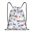 thumbnail image 1 of Saiise Trains And Cactuse Pattern Sports Drawstring Backpack - String Swim Gym Bag with Wet Proof Pocket for Women&Men-Small, 1 of 6