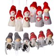 thumbnail image 1 of 12 colgantes de árbol de Navidad, muñeca de muñeco de nieve de punto de Navidad, gnomo de cono de pino, adorno de ramo de Navidad, abeto Zhivalor WLJ-1018, 1 of 4