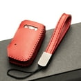thumbnail image 4 of Vitodeco Genuine Leather Smart Key Fob Case Compatible with KIA Soul, Seltos, Sportage, NIRO, Sorento, Telluride, Rio, Forte, K5 2022-2025 New Emblem (4-Button, Red), 4 of 5