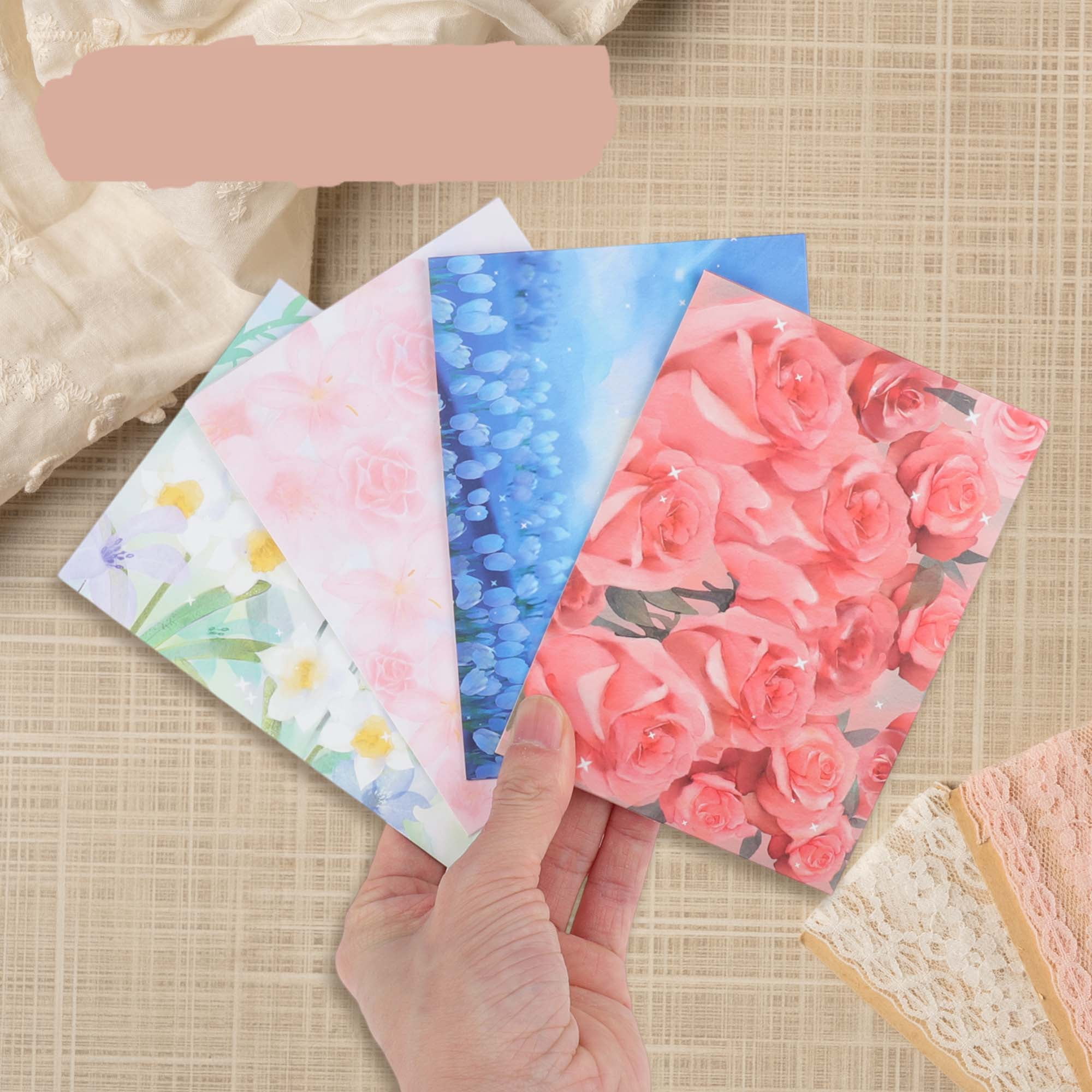 Unique Bargains 4 Pcs Greeting Cards with Butterfly Pattern for All Occasions Blue