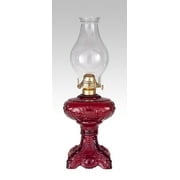B&P Lamp® Princess Feather Oil Lamp With Ruby Color Base