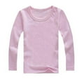 thumbnail image 4 of CCRFTGI Shirts For Kids Girls Size 10-12 Trendy Clothes Casual Long Sleeve Tees Cute Crewneck Shirts shirts for kids trendy Light Tunic Tops Fall Outfits Pink 2-3Y, 4 of 4
