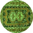 thumbnail image 1 of Ahgly Company Indoor Round Southwestern Green Country Area Rugs, 4' Round, 1 of 1