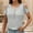 Gray, variant on ITSAME T-Shirts for Womens, Plus Size Crew Neck Off Shoulder Summer Buttons Comfy Blouses Black L