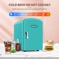 thumbnail image 2 of ENGiNDOT Mini Fridge, 4L AC/DC Portable Refrigerator for Office, Car, Bedroom-Tiffany Blue, 2 of 8