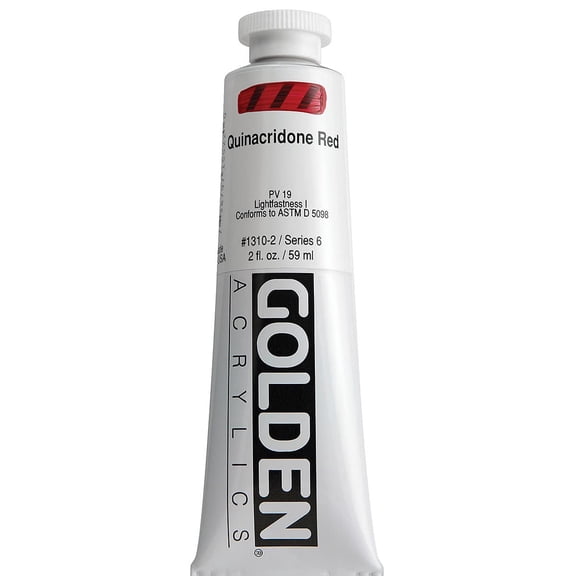 Golden Artist Colors Heavy Body Acrylic Paint - Quinacridone Red, 2 oz