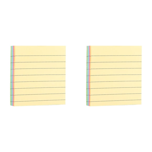 2 Blocs de Notes Autocollantes Notes Autocollantes Détachables pour Bureau, Papier (A)