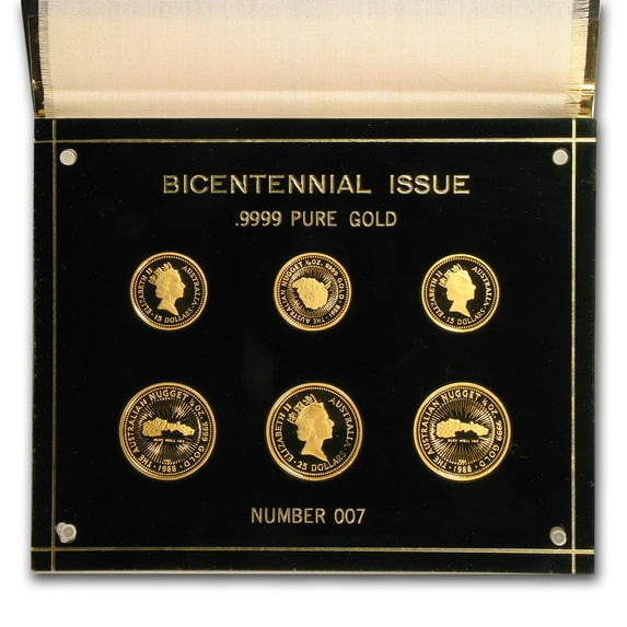 1988 Australia 6-coin Gold Nugget Bicentennial Proof Set