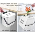 thumbnail image 2 of Kitchen Compost Bin with Lid . Gallon / L Hanging Trash Can Small Portable Garbage Box Compost Bucket for Under Sink Cabinet Door Countertop -- Recycli, 2 of 8