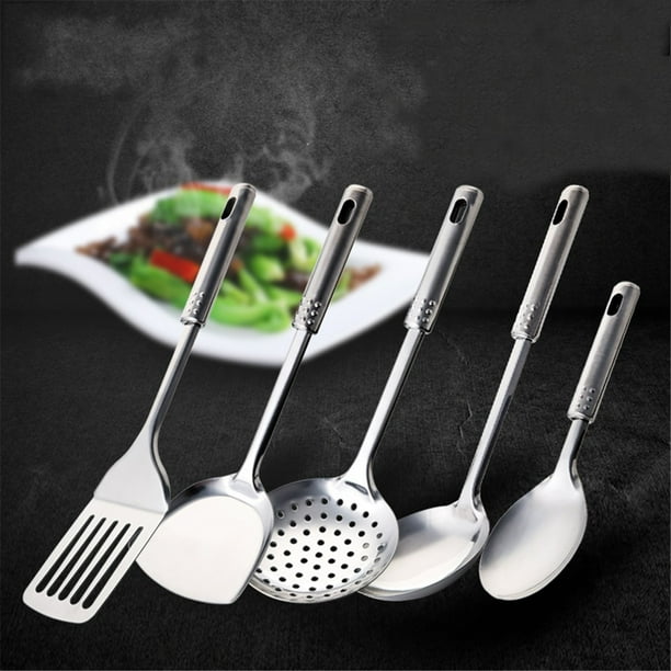 Kitchen Utensil Set,5Pcs Stainless Steel Cooking Utensil ...