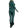 thumbnail image 3 of Michellecmm  Women Halloween Jumpsuit, Digital Print Long Sleeve Zip-Up Bodysuit, 3 of 7