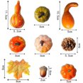 thumbnail image 2 of Decoración de calabaza artificial, hojas de arce de calabaza falsas de acción de gracias JAMW Sencillez, 2 of 5