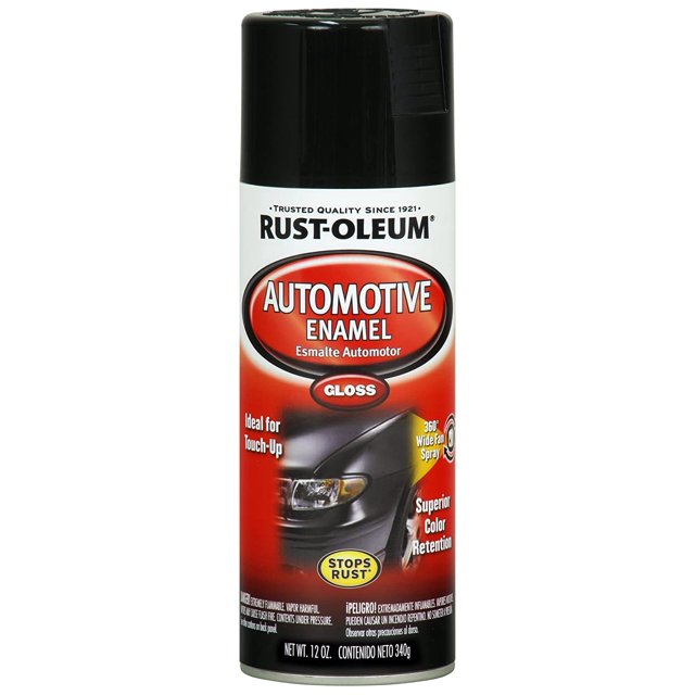 Pintura en aerosol Rust-Oleum Automotive Esmalte Black Brillante, 355 ml