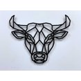 thumbnail image 1 of Black Geometric Bull Wall Decor, 1 of 1
