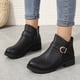 thumbnail image 2 of NECHOLOGY Botas Mujer Adulto Femenino Zapatos Botines para mujer Zapatos de mujer Botas de tacón grueso Cremallera de moda Suela Botas casuales cómodas (Black, 8), 2 of 7