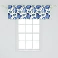 thumbnail image 2 of Ambesonne Watercolor Valance Pack of 2, Roses with Leaves, 54"X18", Violet Blue Slate Blue, 2 of 3