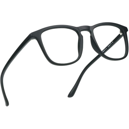 LifeArt Blue Light Blocking Glasses, Anti Eyestrain, Computer Reading Glasses, Gaming Glasses, TV Glasses for Women Men, Anti Glare (Black, +3.00 Magnification)