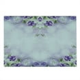 thumbnail image 2 of Floral Cutting Board, Composition of Blossoming Flowers with Green Spring Leaves Romantic Nature, Decorative Tempered Glass Cutting and Serving Board, Large Size, Lilac Purple Green, by Ambesonne, 2 of 5