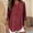 Wine, variant on LEBONYARD Womens Shirts under $5,Long Sleeve Womens Tops,Women's Casual Striped Printed V-neck Rolled Up T-shirt Long Sleeved Top Purple S