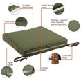 thumbnail image 5 of Classic Accessories Montlake FadeSafe Rectangular Patio Dining Seat Cushion - 2" Thick - Heavy Duty Outdoor Patio Cushion with Water Resistant Backing, Heather Fern Green, 17"W x 15"D x 2"T, 5 of 28