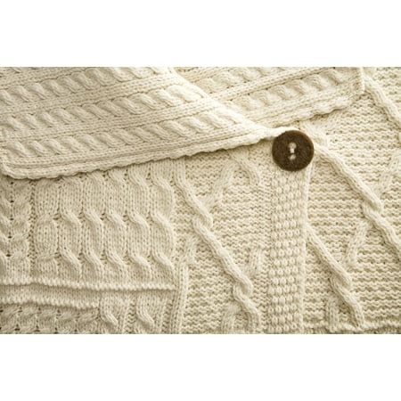 Tie Front Wool Sweater - Merino Wool Corina Cardigan Sweater with Single-Button Front