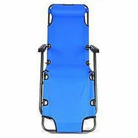 Portable Extendable Folding Lounge Chair with Pillow for Tan Lounge Patio Chairs Outdoor Patio Yard Beach (68''L x 23.6''W x 9" H)
