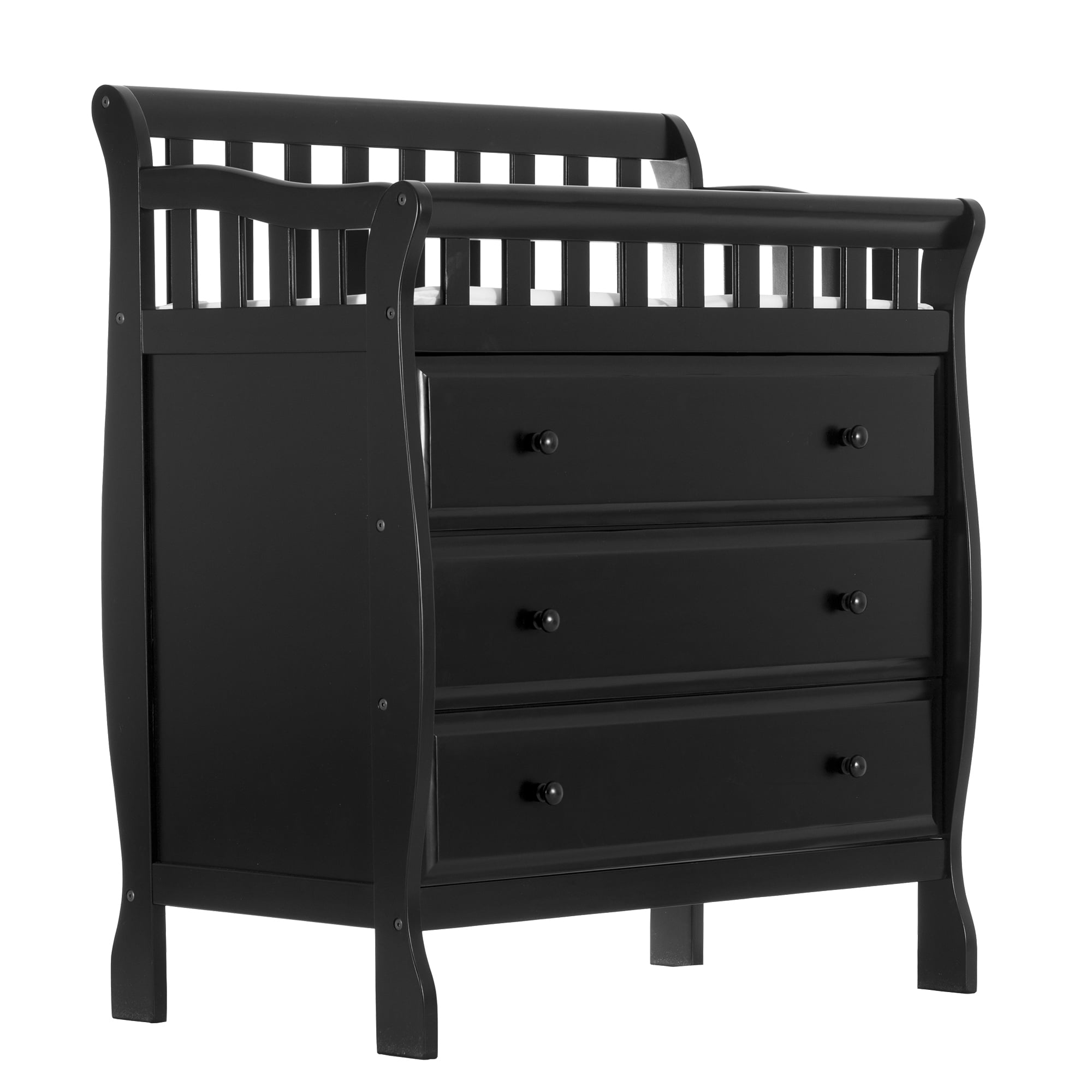 Black changing table