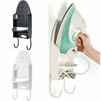 LAMIRO Ironing Board Hanger Wall Mount Electric Iron Holder Ironing Board Rack Shelf Black