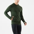 thumbnail image 4 of Timoontee Men's Lightweight Athletic Hooded Sweatshirts Long Sleeve Pullover Tops Outdoor Casual Workout Sweatshirts Solid Hoodies Green XXL, 4 of 6