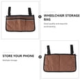 thumbnail image 4 of Wheelchair Side Bag with Reflective Strip - Arm Rest Pouch and Drink - Wheel Chair Accessories Organizers and Water Bottle Holder, 4 of 7