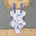 thumbnail image 5 of BOBOGOJP 2026 Cut Out One Piece Swimsuits Girls Bathing Suit high-Cut Quick-Dry Beach 5-13Years Purple for Size 5-6 Years, 5 of 7