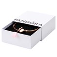 thumbnail image 1 of Pulsera Pandora Moments con cierre en forma de corazón y cadena en forma de serpiente chapada en oro rosa de 14 quilates, 1 of 4