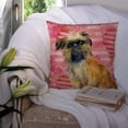 thumbnail image 3 of Carolines Treasures BB9774PW1414 Brussels Griffon Love Fabric Decorative Pillow  14Hx14W multicolor, 3 of 4