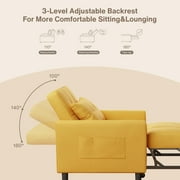 Aiho Folding Sofa Bed, Convertible Chair Bed with Pillow, Foldable Couch with Back Support for Living Room Bedroom - Dark Grey