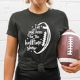 thumbnail image 4 of TSADFHJI Hauts de Noël pour Femmes, Mode Décontractée, Imprimé Rugby, Col Rond, Manches Courtes, TTTG, Gris Foncé, 4 of 6