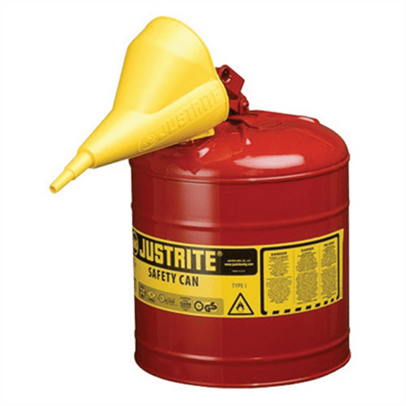 Justrite 7150110 5G/19L SAFE CAN RED W/FUNL