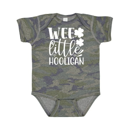 

Inktastic St. Patrick s Day Wee Little Hooligan with Shamrocks Boys or Girls Baby Bodysuit