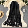thumbnail image 5 of QHFBli Maxi Skirts for Women Boho Tiered Eyelet Elastic High Waist A-Line Summer Casual Flowy Beach Vacation Long Skirt, 5 of 7