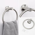 thumbnail image 2 of Bathroom Hardware Accessories, Towel Ring and Toilet Paper Holder, Stainless Steel, Wall Mounted (Brushed Nickel), 2 of 4