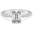 thumbnail image 3 of 4 Carat IGI Certified Emerald Shape Lab Grown Diamond Engagement Ring | 14K White Gold |Olivia Secret Halo Diamond Ring | FG-VS1-VS2 Quality Friendly Diamonds, 3 of 4